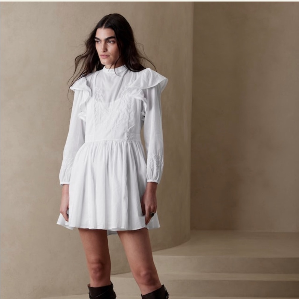 Banana Republic Esme Embroidered Mini Dress